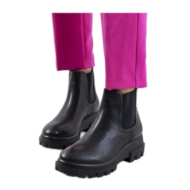 Botas negras sin cordones negro