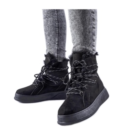 Botas de nieve con plataforma negras negro