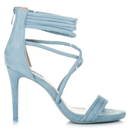 Vices Sandalias azules en un tacón alto