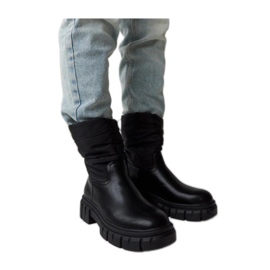 Botas de nieve acolchadas con aislamiento negras negro