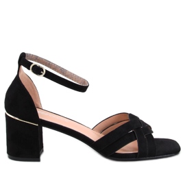 Sandalias de tacón mujer Negro