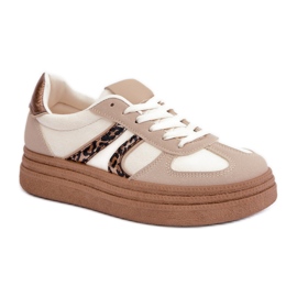 Deportivas Plataforma Modelo 8912 Beige