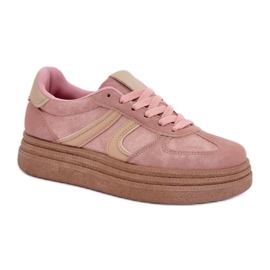 Zapatillas mujer con plataforma Rosa rosado