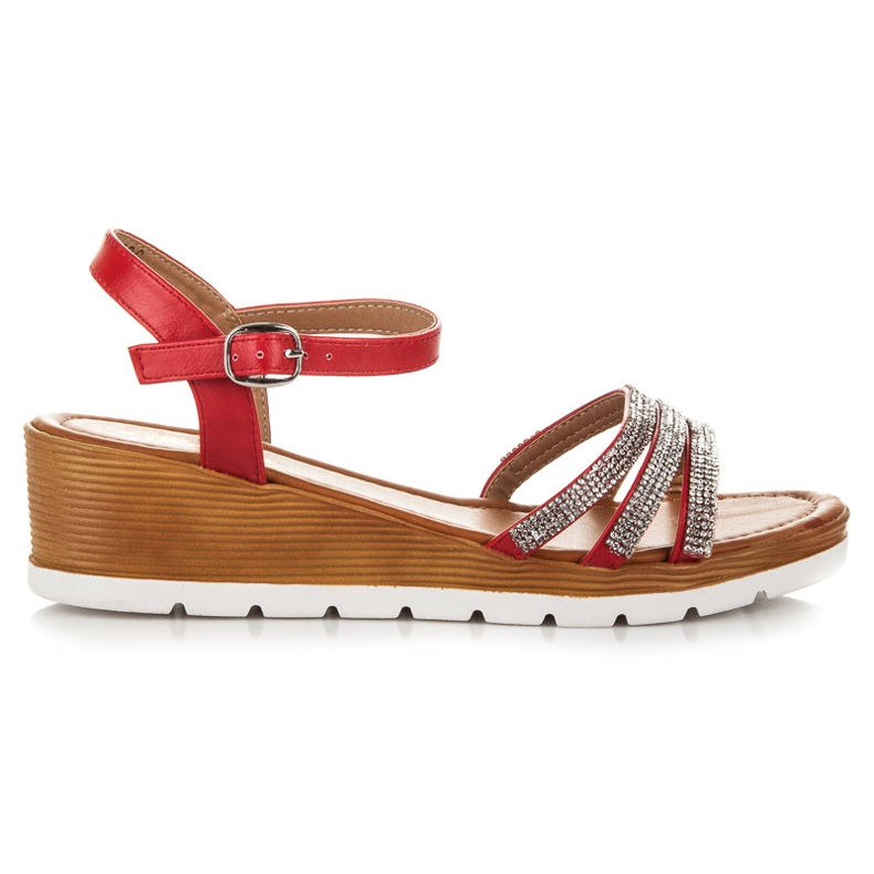Renda Sandalias de mujer rojo