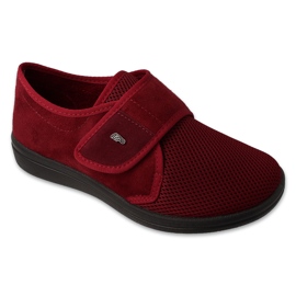 Calzado befado zapatos de mujer con correa de velcro y inserto de PU reemplazable 088D003 rojo