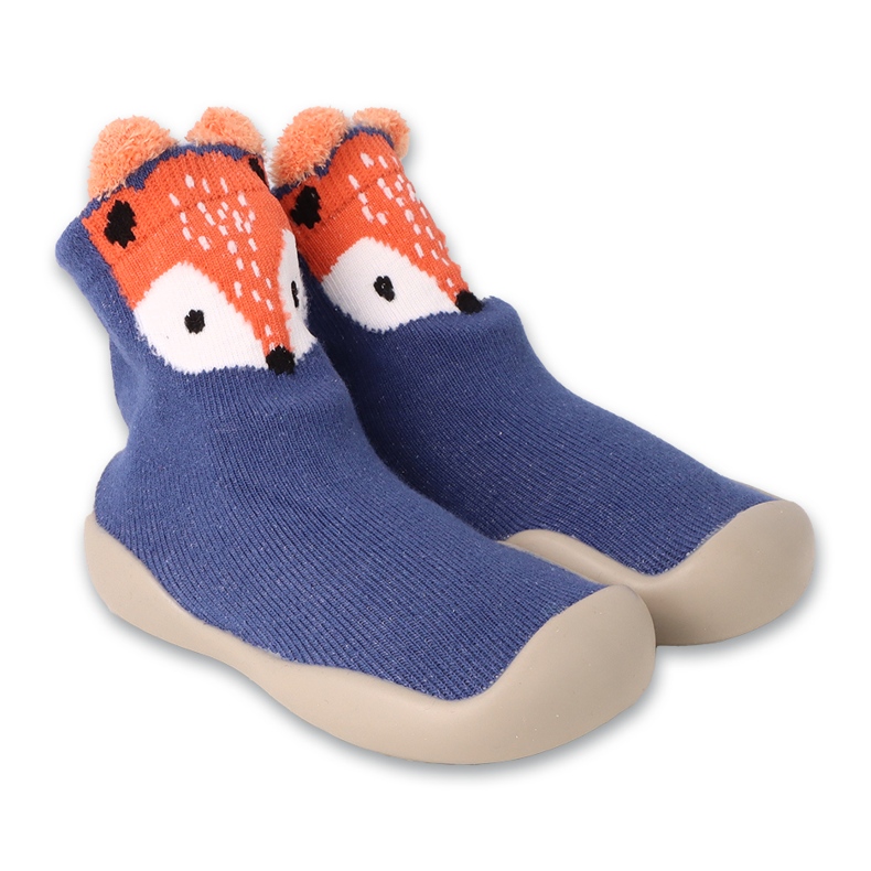 Zapatitos befado azul/colorido motivo animal 002P077