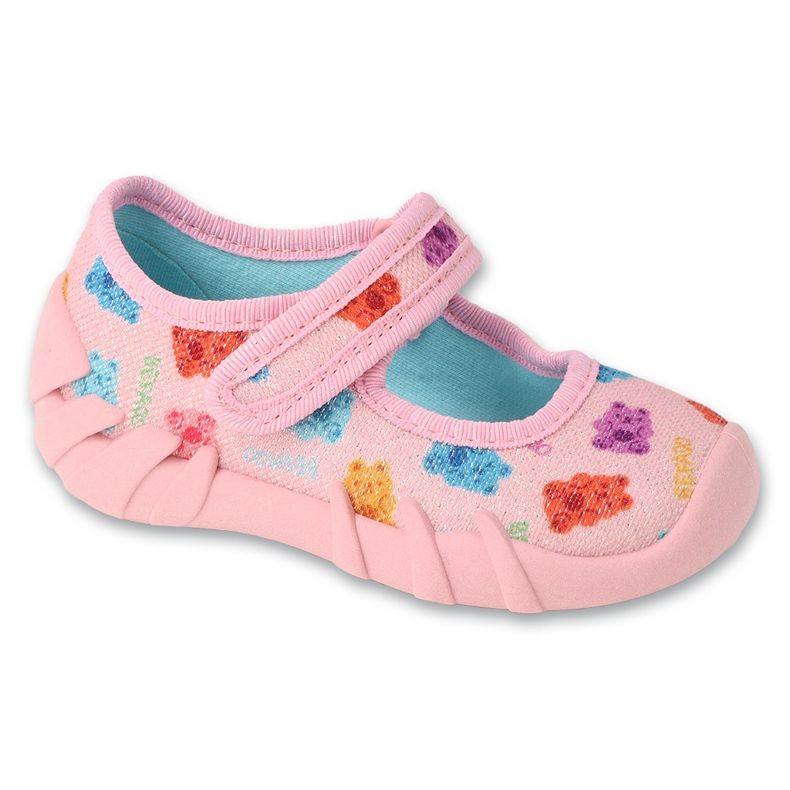 Pantuflas infantiles befado con velcro 109P268 rosa rosado Pantuflas infantiles befado con velcro 109P268 rosa rosado