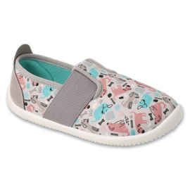 Pantuflas infantiles befado, suela flexible, 901X022, gris