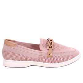 Seastar Mocasines con cadena rosa