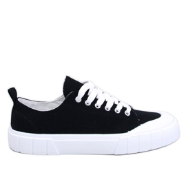 Zapatillas de deporte clásico de mujeres negras negro