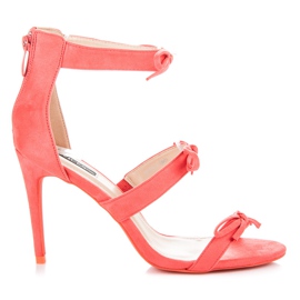 Vices Sandalias de tacón con lazos naranja