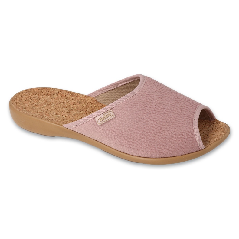 Zapatillas de casa befado de mujer con plantilla de corcho 254D164 rosa rosado