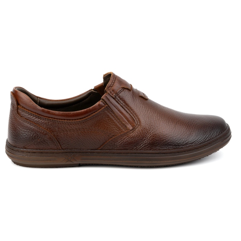 Olivier Zapatos de cuero para hombres insertados 7152dt marrón