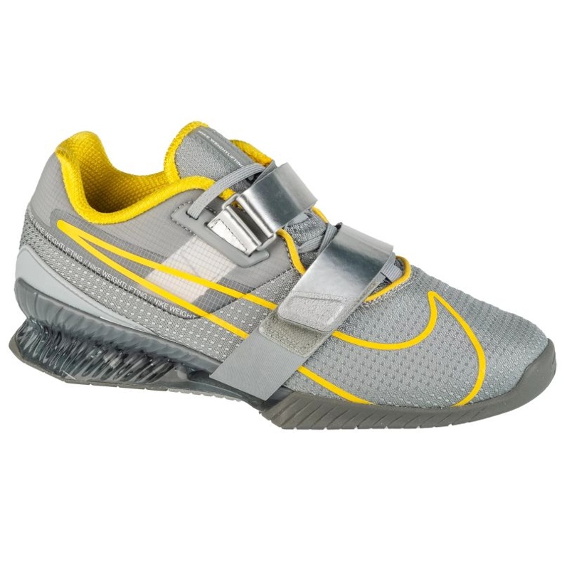 Nike Romaleos 4 CD3463-002 Zapatos de entrenamiento de color amarillo gris
