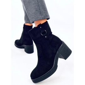 Botas negras tacón ancho negro