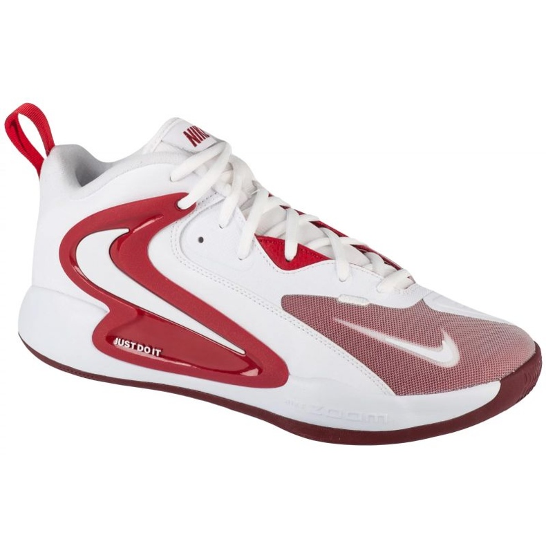 Zapatillas de voleibol Nike Hyperset 2 FQ7070-106 blanco/rojo