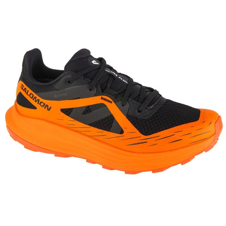 Salomon Ultra Flow GTX 474740 zapatos negros-naranja