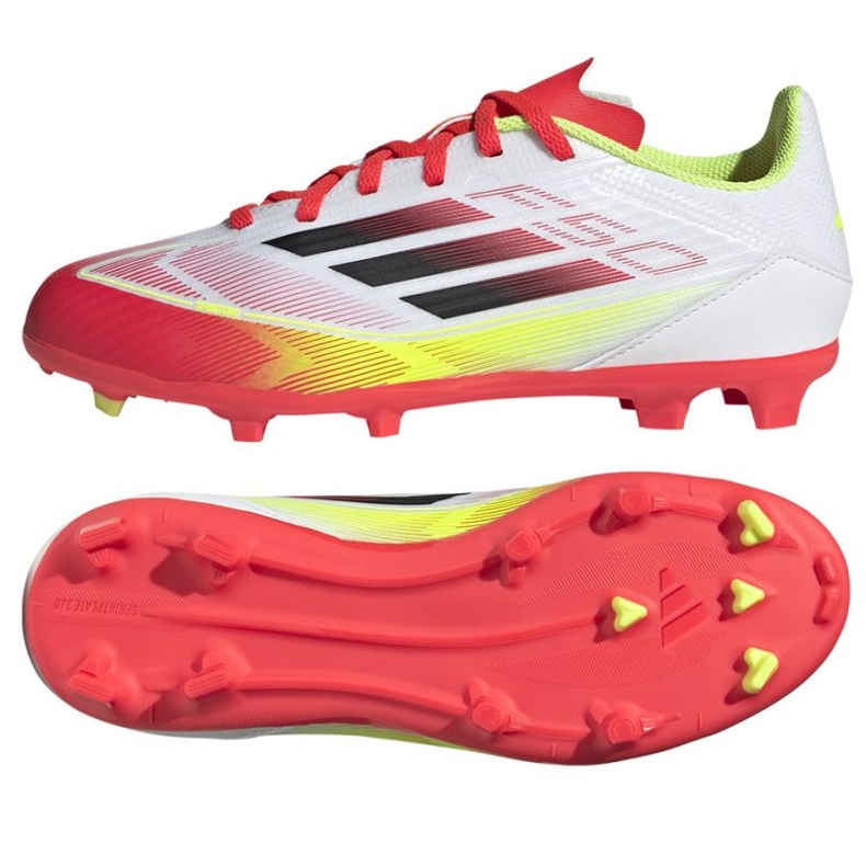 Zapatos adidas f50 liga fg/mg ie3747 blanco