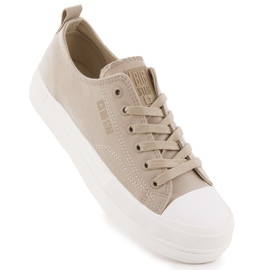 Zapatillas de mujer en la plataforma beige Big Star LL274969