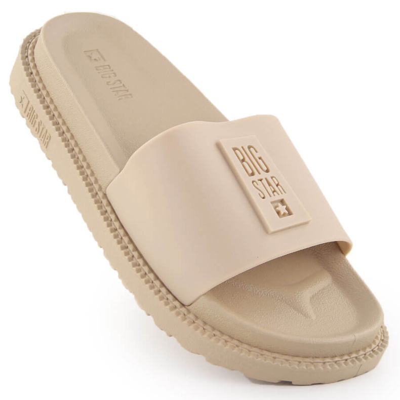 Chanclas plataforma mujer beige Big Star LL274A210