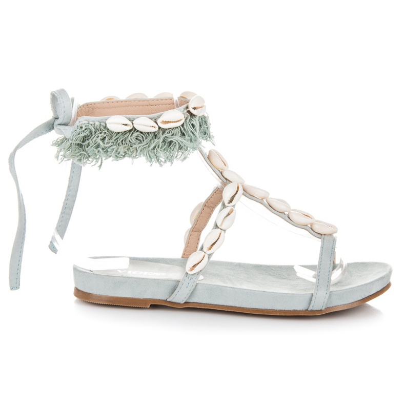 Vices Sandalias atadas con conchas azul