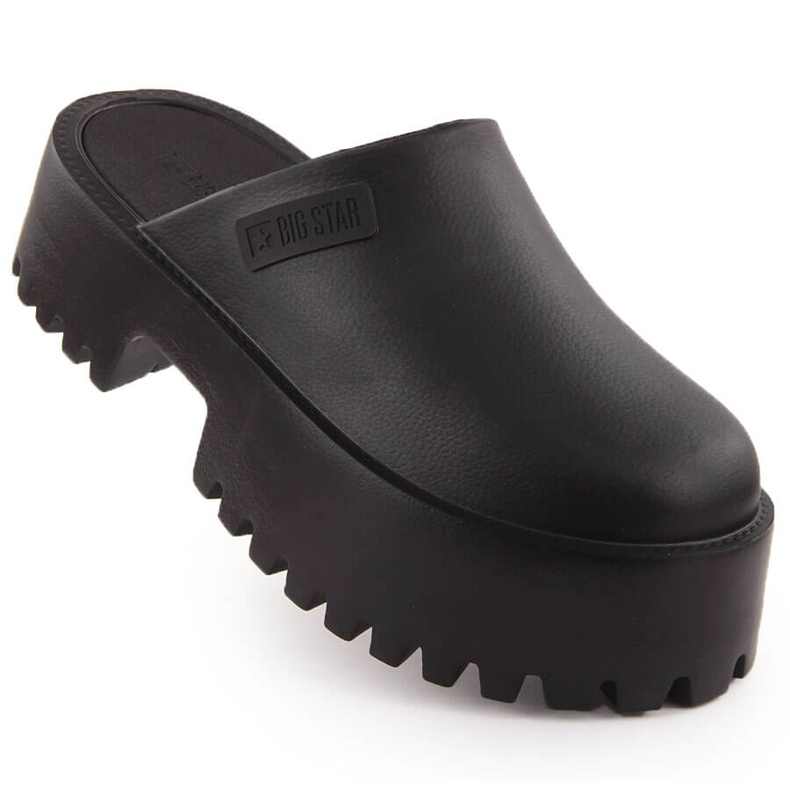 Chanclas de mujer Black Big Star NN274014 con suela maciza negro
