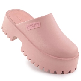 Chanclas de mujer rosas con suela maciza Big Star NN274020 rosado