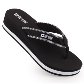 Chanclas cuña mujer negra Big Star NN274A727 negro