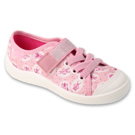 Pantuflas infantiles befado 351X037 rosa con aplicaciones rosado