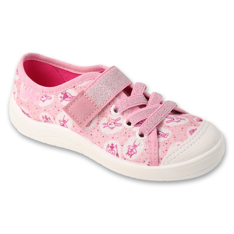 Pantuflas infantiles befado 351X037 rosa con aplicaciones rosado