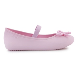 Sandalias Crocs Brooklyn Bow Flat K Jr 210136-6GD rosado