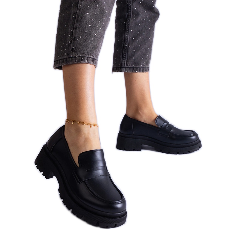 Mocasines de ecopiel negros Mocasines de ecopiel negros