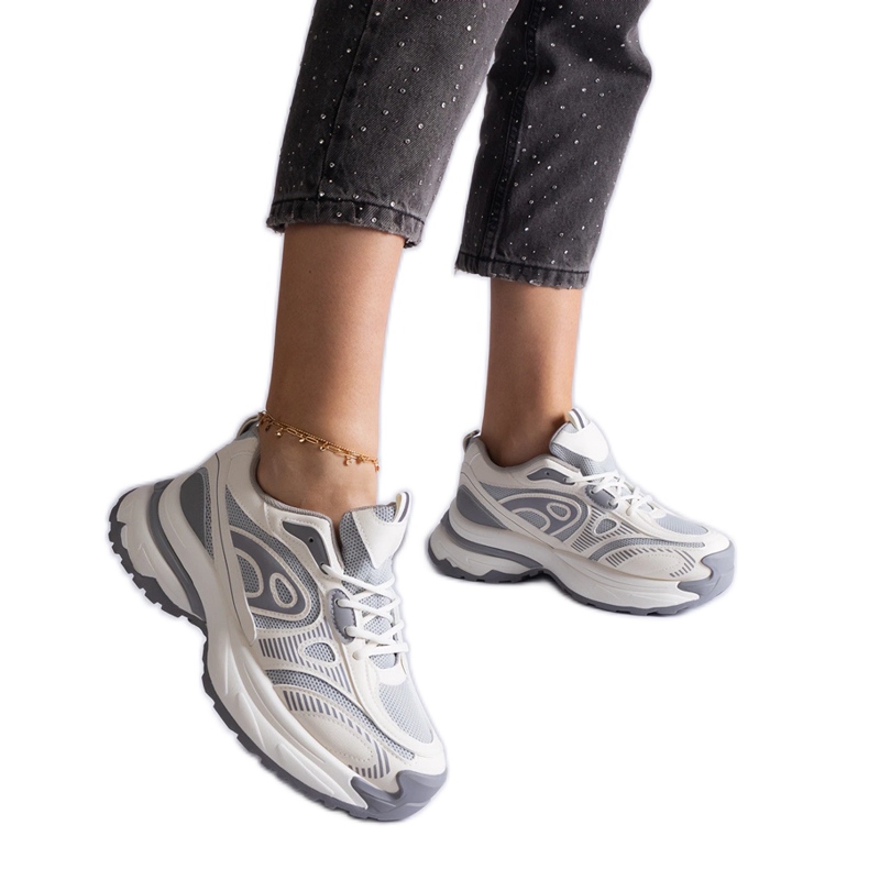 Zapatillas deportivas de mujer grises. Zapatillas deportivas de mujer grises.