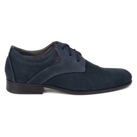 Olivier Zapatos elegantes de hombre en piel azul marino - Modelo 4683