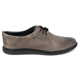 Zapatos casual hombre piel 2131 POLBUT gris marrón