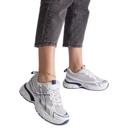 Zapatillas deportivas de mujer azules. blanco