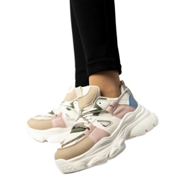 Zapatillas mujer plataforma beige