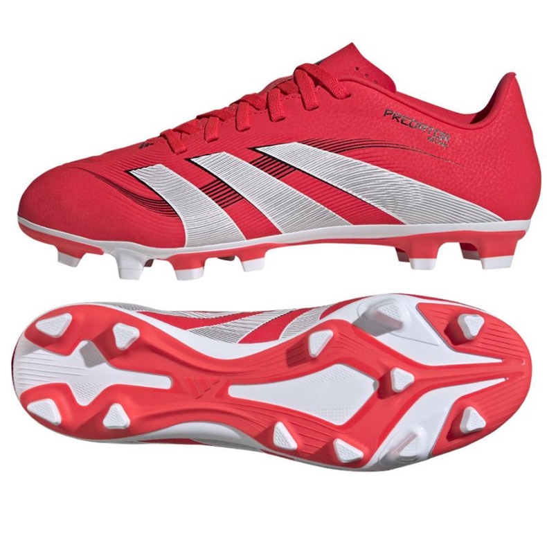 Adidas Predator Club FG/MG ID1326 Zapatos de fútbol rojo