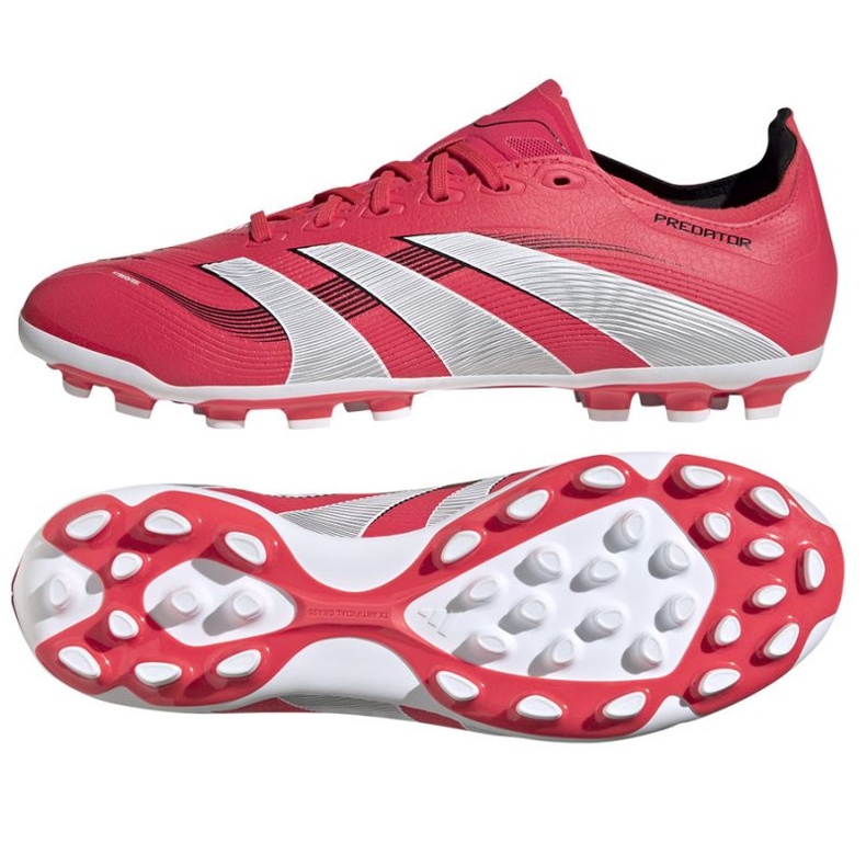 Adidas Predator League 2G/3G AG ID3837 Zapatos de fútbol rojo