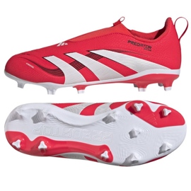 Adidas Predator League LL FG/MG ID3753 Zapatos de fútbol rojo