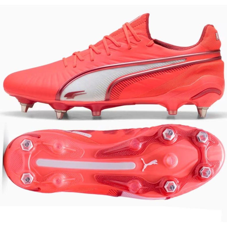 Puma King Ultimate MXSG 108304-01 Zapatos de fútbol rojo