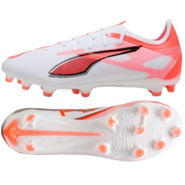 Puma Ultra 5 Match FG/MG 108166-01 Zapatos de fútbol blanco