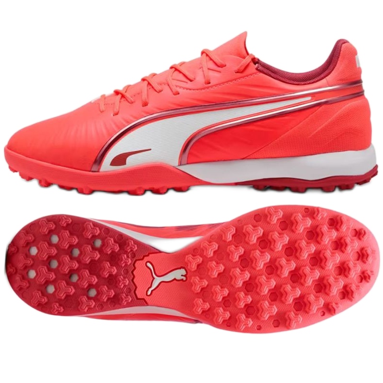Puma King Match TT 108313-01 Zapatos de fútbol rojo