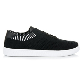Ideal Shoes Deportivas de mujer textil negro