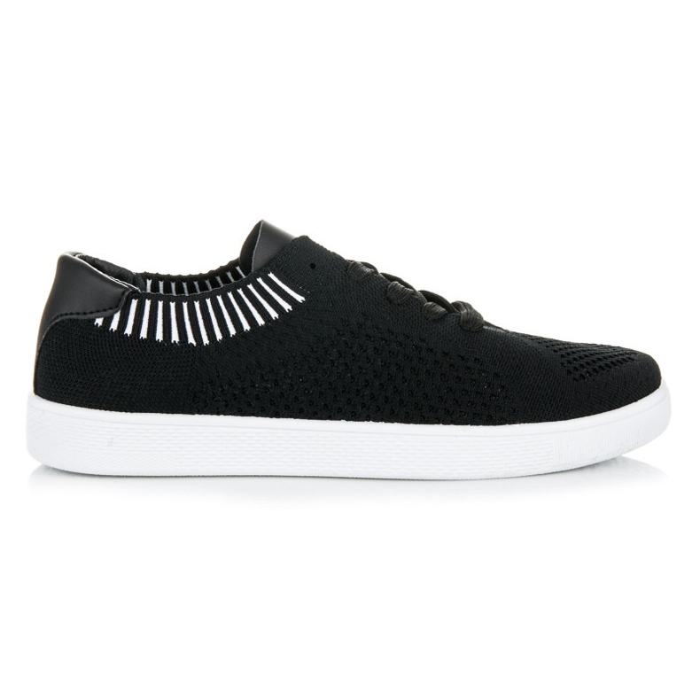 Ideal Shoes Deportivas de mujer textil negro Ideal Shoes Deportivas de mujer textil negro