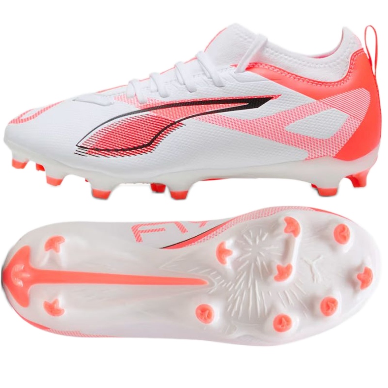 Puma Ultra 5 Match FG/MG 108167-01 Zapatos de fútbol blanco