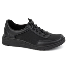 WASAK Zapatos de cuero para mujeres 0763W Negro