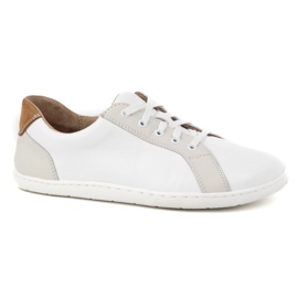 WASAK Zapatos de mujer descalzos minimalistas de piel 0743W blanco