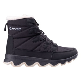 Botas de nieve de hi-tec negros aislados Botas de nieve de hi-tec negros aislados