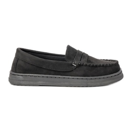 Mocasines de gamuza negra para mujeres negro